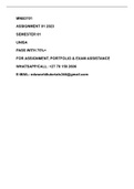 MNB3701 Assignment/Assessment 01 2023 |UNISA Pass with 75%+