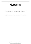 NR 599 Week 8 Final Exam Study Guide