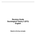Revision Guide English Sociological Theory 3 (73320103BY) Uva 