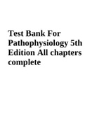 Test Bank For Pathophysiology 5th Edition All chapters complete