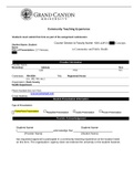 NRS 428VN Topic 5 Assignment; Community Teaching Experience Approval Form