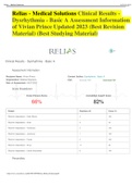 Relias - Medical Solutions Clinical Results - Dysrhythmia - Basic A Assessment Information of Vivian Prince Updated 2023 (Best Revision  Material) (Best Studying Material)
