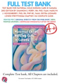 Test Bank For Maternal Child Nursing Care in Canada 2nd Edition By Shannon E. Perry, RN, PhD, FAAN, Marilyn J. Hockenberry, PhD, RN, PNP-BC, FAAN, Deitra Leonard Lowde 9781771720366 Chapter 1-54 Complete Guide .