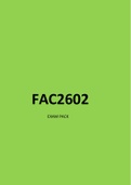 FAC2602 latest exam pack. reliable solutions, explanations, workings and notes for exam preparation