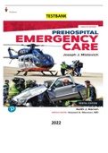 COMPLETE - Elaborated Test Bank for Prehospital Emergency Care 12Ed. by Joseph Mistovich, Keith Karren & Howard A.Werman ALL Chapters included updated & Latest-2022