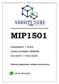 MIP1501 Assignment 1 2023