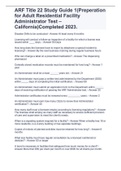 ARF Title 22 Study Guide 1(Preperation for Adult Residential Facility Administrator Test – California)Completed 2023.