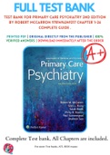 Test Bank For Primary Care Psychiatry 2nd Edition By Robert McCarron 9781496349217 Chapter 1-26 Complete Guide .