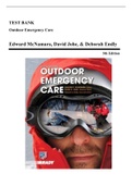 Test Bank - Outdoor Emergency Care, 5th Edition (McNamara, 2012), Chapter 1-36 | All Chapters