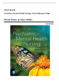 Test Bank - Psychiatric-Mental Health Nursing: From Suffering to Hope, 2nd Edition (Potter, 2020), Chapter 1-34 | All Chapters