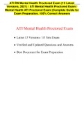ATI Mental Health Proctored Exam (12 Latest Versions, 2023)