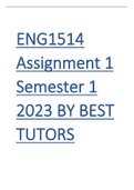ENG1514 Assignment 1 2023 Solutions (answers)