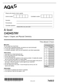AQA Alevel Chemistry Paper 2 2022