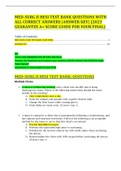 MED-SURG II HESI TEST BANK QUESTIONS WITH ALL CORRECT ANSWERS |ANSWER KEY| (2023 GUARANTEE A+ SCORE GUIDE FOR YOUR FINAL)