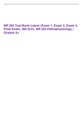 NR 283 Test Bank Latest (Exam 1, Exam 2, Exam 3, Final Exam, 300 Q/A): NR 283 Pathophysiology | Graded A+