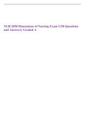 NUR 2058 Dimensions of Nursing Exam 1{50 Questions and Answers} Graded A