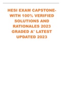 HESI EXAM CAPSTONEWITH 100% VERIFIED SOLUTIONS AND RATIONALES 2023 GRADED A+ LATEST UPDATED 2023