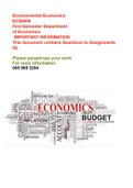 Essay ECS2606 - Environmental Economics (ECS2606) 