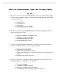 NURS 307 Pediatrics Final Exam Quiz 3-6 Study Guides