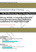 NR 293 Pharmacology  ENTIRE COURSE TEST BANK FALL-SPRING 2023-2024 CHAMBERLAIN UNIVERSITY LATEST
