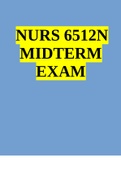 NURS 6512N Midterm Exam 4 Question And Answers New Update
