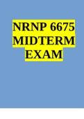NRNP 6675 MIDTERM And FINAL EXAM BUNDLE 2023