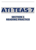 ATI TEAS7  SECTION1 - READING COMPREHENSION