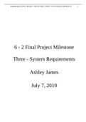 Southern New Hampshire University IT 510 FINAL PROJECT MILESTONE THREE: SYSTEM REQUIREMENTS 