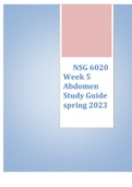 NSG 6020 Week 5 Abdomen Study Guide spring 2023