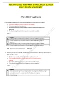 NSG3007 / NSG 3007 WEEK 5 FINAL EXAM (LATEST 2022): SOUTH UNIVERSITY
