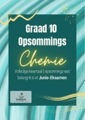 GR. 10 Chemie Junie Eksamen 