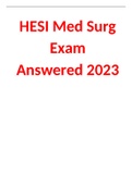 HESI Med Surg Exam (Answered 2023)