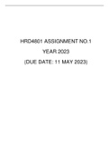 HRD4801 ASSIGNMENT 1 YEAR 2023 SOLUTIONS (DUE DATE: 11 MAY 2023)