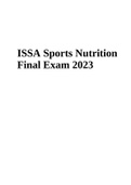 ISSA Nutrition Final Exam 2023 Graded A+