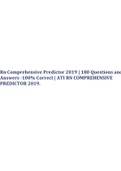 Rn Comprehensive Predictor 2019 | 180 Questions and Answers -100% Correct, ATI RN Comprehensive Predictor 2019 Form A / RN Comprehensive ATI Predictor 2019 Form A | (180 Q&A) 100% CORRECT | VERIFIED AND RATED , ATI RN Comprehensive Predictor 2019 Form B F