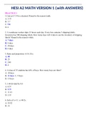 HESI A2 MATH VERSION 1 (with ANSWERS)