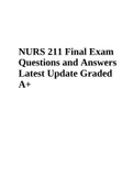 NURS 211 Final Exam Questions and Answers Latest Update Graded A+