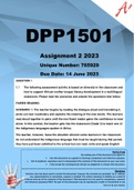 DPP1501 Assignment 2 2023 (765929)