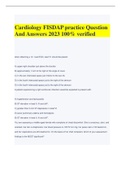 Cardiology FISDAP practice Question And Answers 2023 100% verified