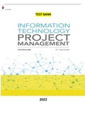 Test Bank for Information Technology Project Management 9Ed. by Kathy Schwalbe - Complete, Elaborated and Latest Test Bank. ALL Chapters (1-13) Included and Updated- 5* Rated
