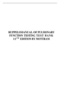 TEST BANK FOR RUPPELS MANUAL OF PULMONARY FUNCTION TESTING  11 T H EDITION BY MOTTRAM