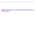 NRNP 6531 Week 8 Knowledge Check {20 Questions and Answers}