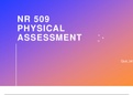 Assessment Rubric - NR509 / NR 509 (Latest 2023 / 2024) : Advanced Physical Assessment - Chamberlain