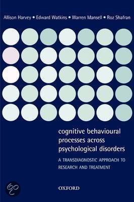 Summary Cognitive behavioural processes across disorders