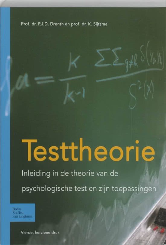 ALLE rijtjes en formules die je moet kennen voor testtheorie