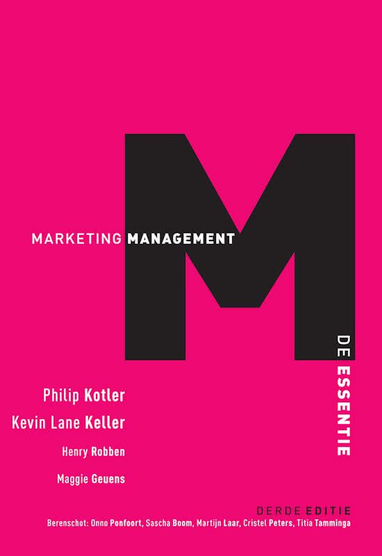 Samenvatting: Marketingmanagement, De Essentie 