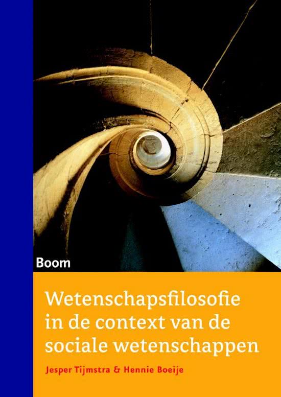 Tijmstra, J. & Boeije, H. R. (2011). Wetenschapsfilosofie in de context van de sociale wetenschappen. Amsterdam: Boom ISBN 9789059317369. Hoofdstuk 1 t/m 4