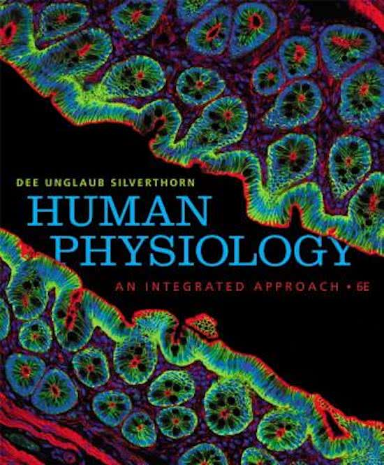 Human Physiology An Integrated Approach, Silverthorn - Complete test bank - exam questions - quizzes (updated 2022)