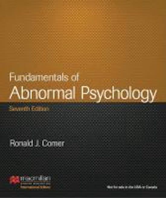 Psychopathology: 'Fundamentals of Abnormal Psychology'