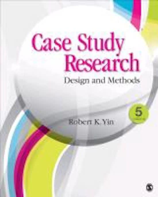 Case Study Research: design and methods Yin